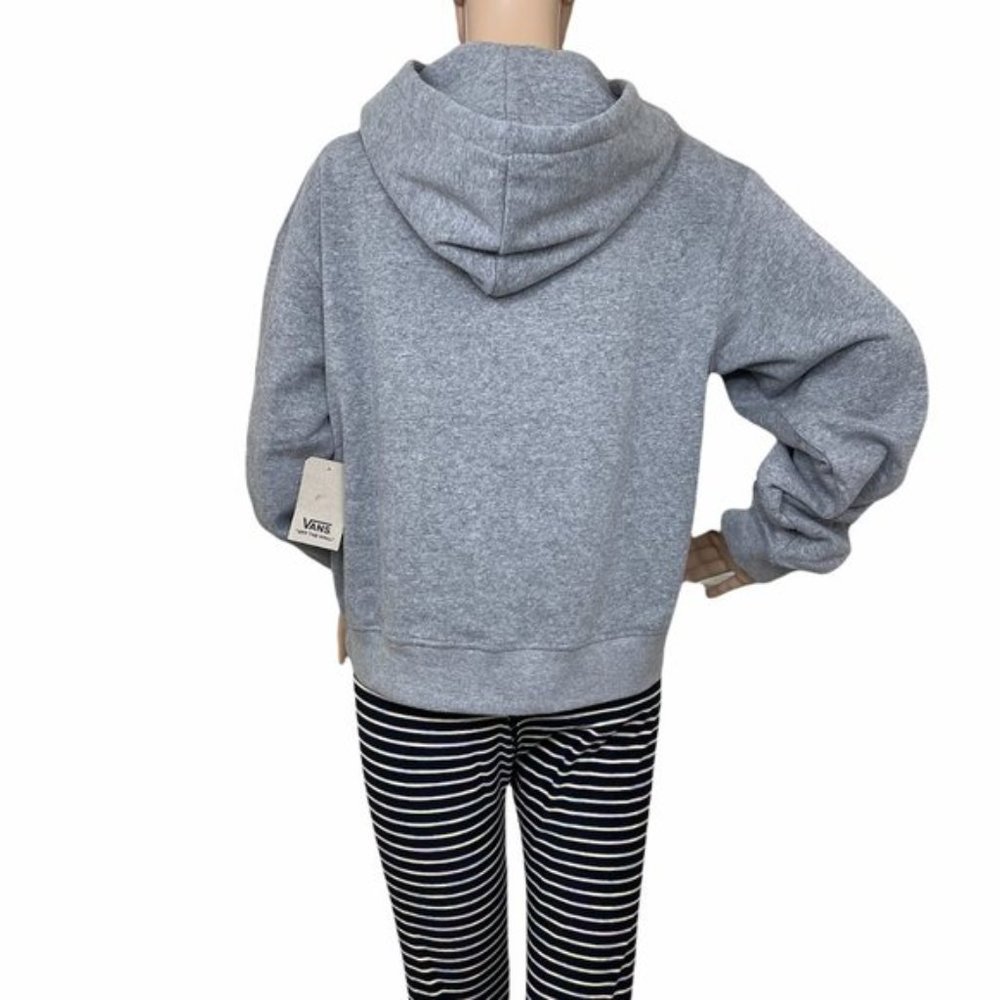 💖MEGA SALE💖VANS Original HOODIE Grey Pullover Logo Roses Women VN0A4DIFGRH - Picture 6 of 7